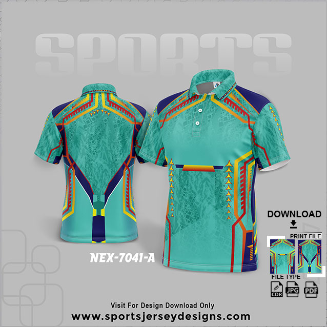 NEX-7041 GREEN AND PURPLE SPORTSWEAR SUBLIMATION JERSEY DESIGN