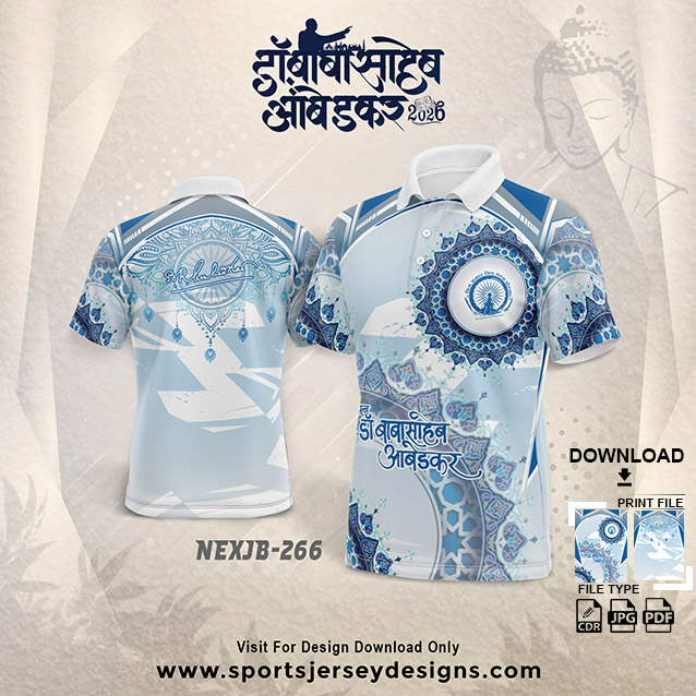 NEXJB-266 Dr. Babasaheb Ambedkar Jayanti Jersey Design BLUE | 14 April Group T-Shirt
