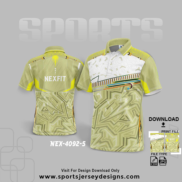 NEX-4092 WHITE,GREEN AND SPORTSWEAR SUBLIMATION JERSEY DESIGN