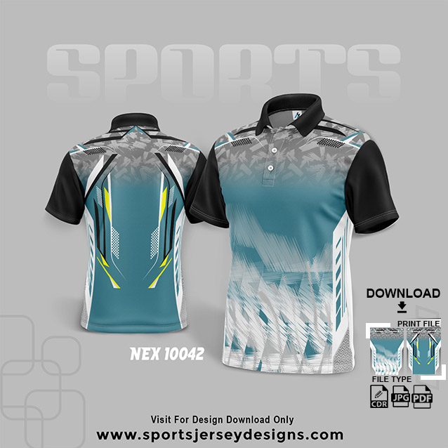 NEX-10042 BLUE SPORTSWEAR SUBLIMATION JERSEY DESIGN