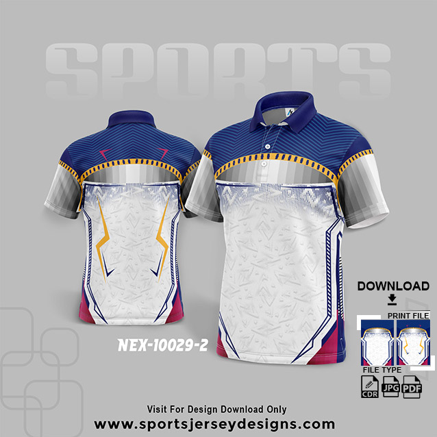 NEX-10029 BLUE SPORTSWEAR SUBLIMATION JERSEY DESIGN