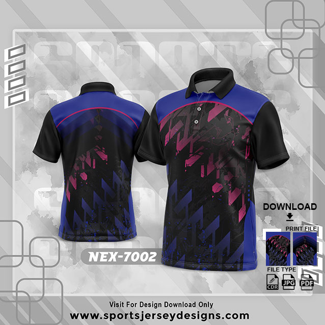NEX-7002 BLACK SPORTSWEAR SUBLIMATION JERSEY DESIGN