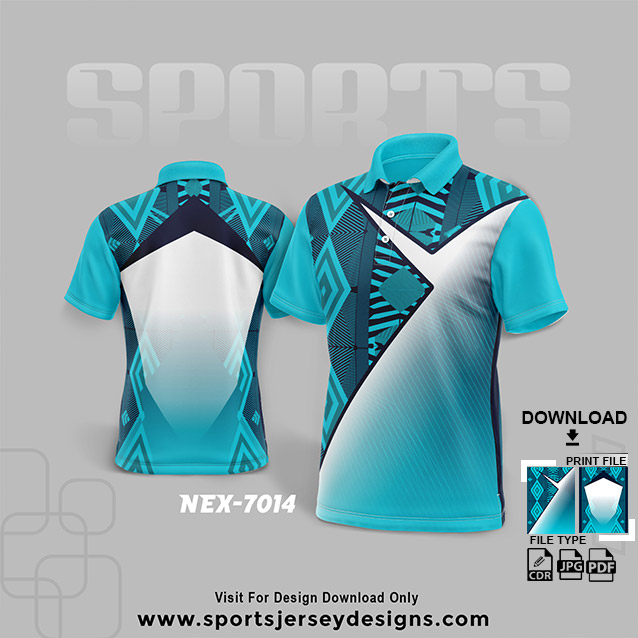 NEX-7014 BLUE SPORTSWEAR SUBLIMATION JERSEY DESIGN