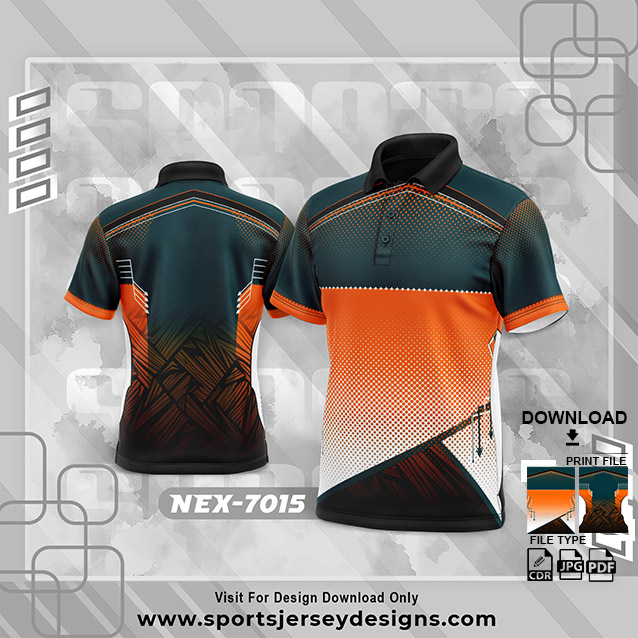 NEX-7015 ORANGE SPORTSWEAR SUBLIMATION JERSEY DESIGN