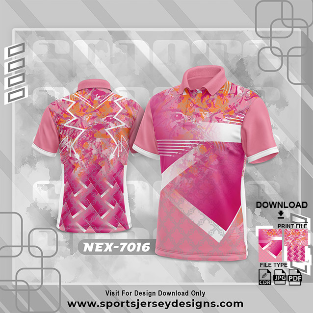 NEX-7016 PINK SPORTSWEAR SUBLIMATION JERSEY DESIGN