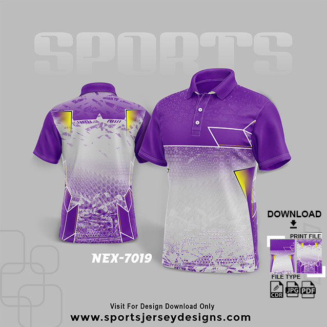 NEX-7019 PURPLE SPORTSWEAR SUBLIMATION JERSEY DESIGN