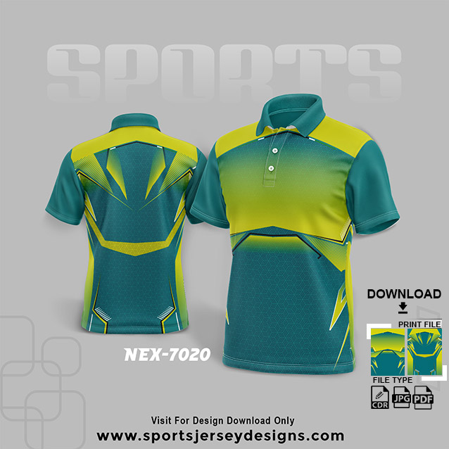 NEX-7020 GREEN SPORTSWEAR SUBLIMATION JERSEY DESIGN