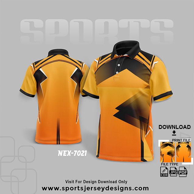 NEX-7021 ORANGE SPORTSWEAR SUBLIMATION JERSEY DESIGN