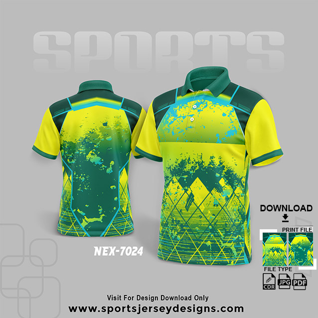 NEX-7024 GREEN SPORTSWEAR SUBLIMATION JERSEY DESIGN