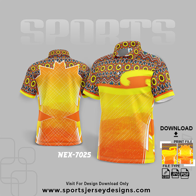 NEX-7025 ORANGE SPORTSWEAR SUBLIMATION JERSEY DESIGN