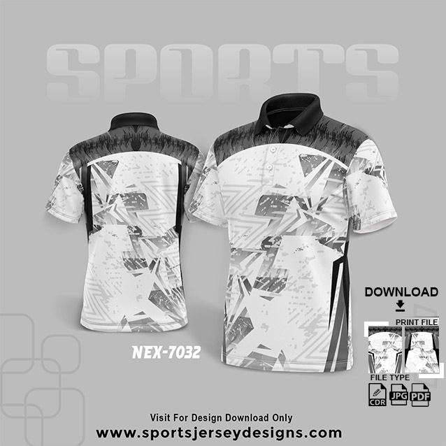 NEX-7032 WHITE SPORTSWEAR SUBLIMATION JERSEY DESIGN