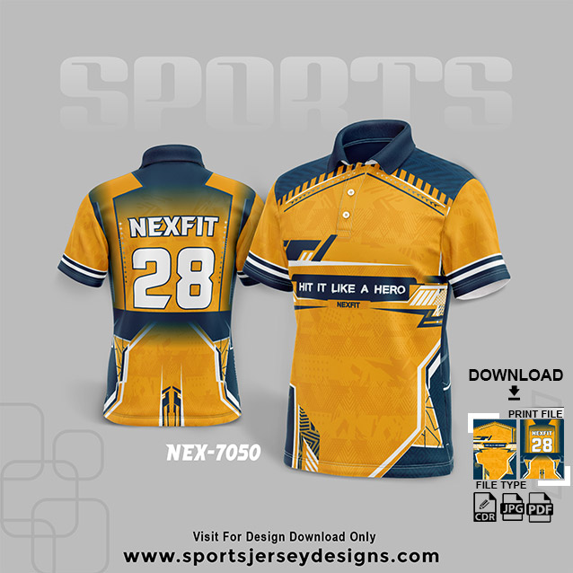 NEX-7050 ORANGE SPORTSWEAR SUBLIMATION JERSEY DESIGN