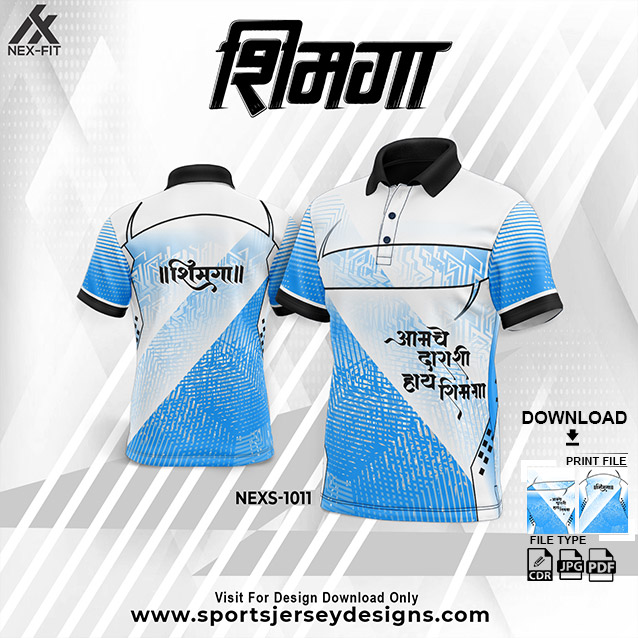 NEXS-1011 BLUE AND WHITE SHIMGA FESTIVAL SUBLIMATION JERSEY DESIGN