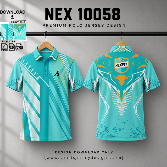 NEX-10058 WHITE AND GREEN SPORTSWEAR SUBLIMATION JERSEY DESIGN