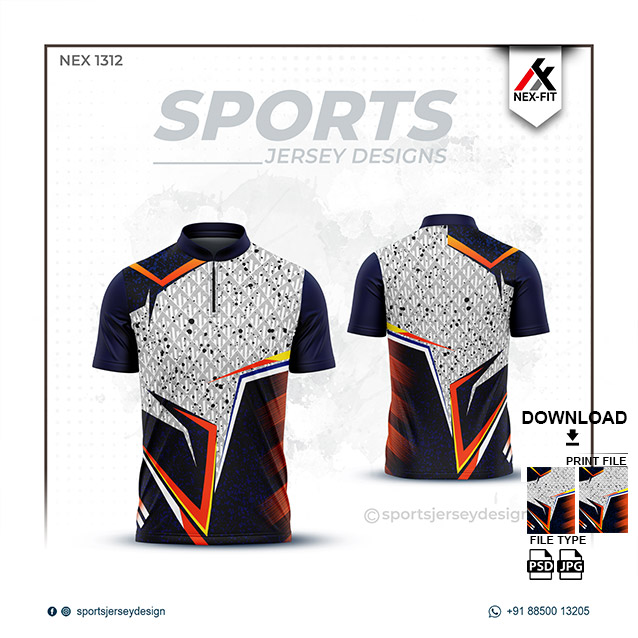 NEX-1312 BLACK WITH GRAY SPORTSWEAR SUBLIMATION JERSEY DESIGN