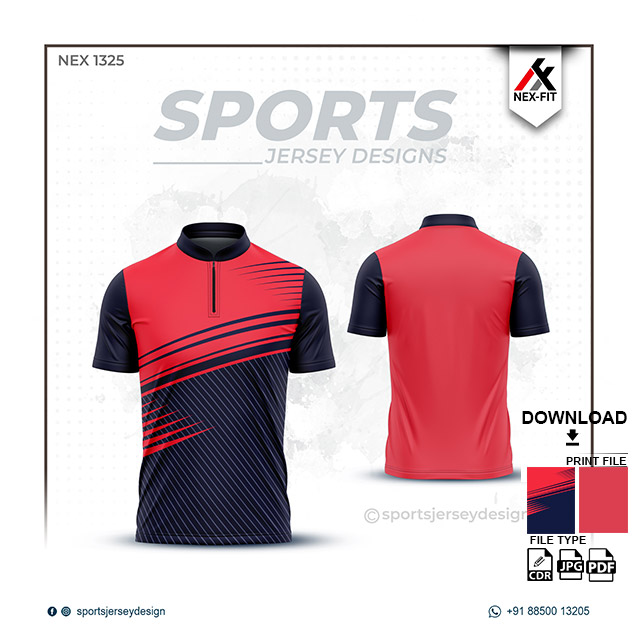 NEX-1325 PINK WITH BLUE SPORTSWEAR SUBLIMATION JERSEY DESIGN