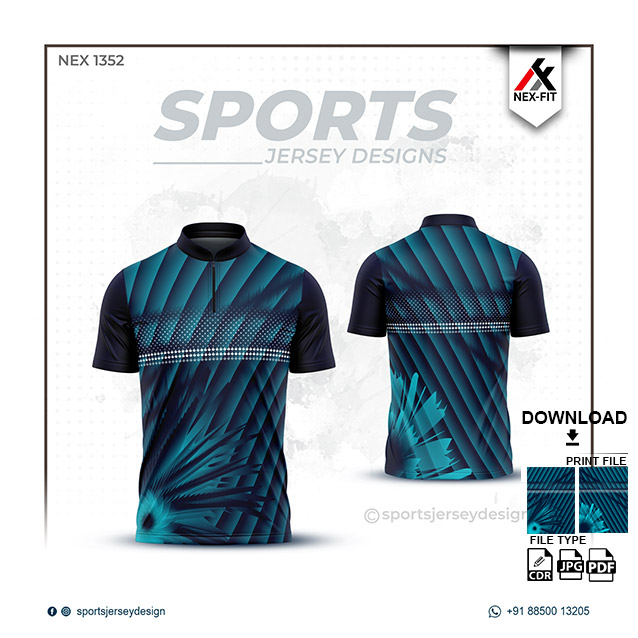 NEX-1352 GREEN WITH BLACK SPORTSWEAR SUBLIMATION JERSEY DESIGN