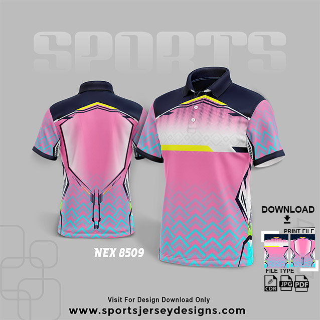 NEX-8509 PINK WITH WHITE SPORTSWEAR SUBLIMATION JERSEY DESIGN