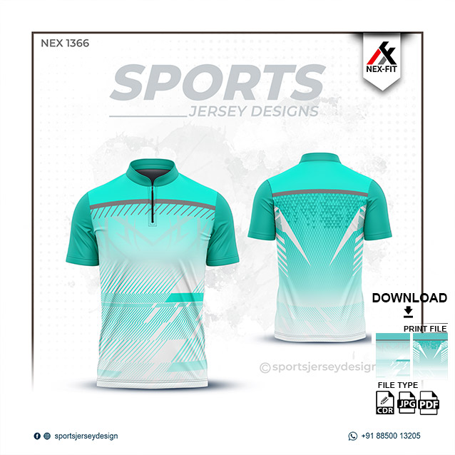 NEX-1366 GREEN WITH WHITE SPORTSWEAR SUBLIMATION JERSEY DESIGN