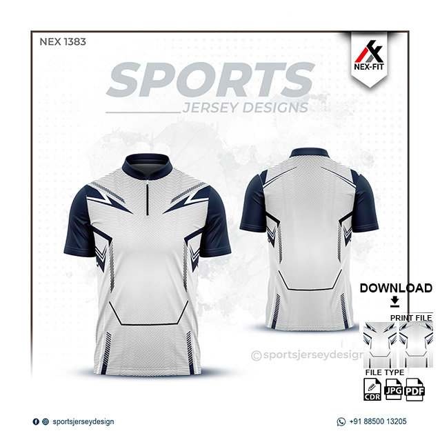 NEX-1383 GRAY WITH WHITE SPORTSWEAR SUBLIMATION JERSEY DESIGN
