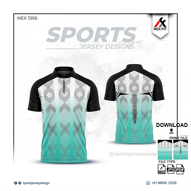 NEX-1374 GREEN WITH WHITE SPORTSWEAR SUBLIMATION JERSEY DESIGN