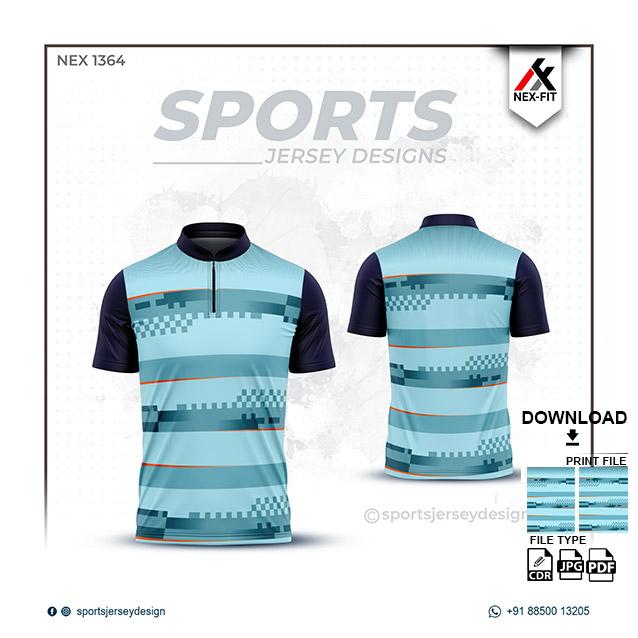 NEX-1364 GREEN WITH BLUE SPORTSWEAR SUBLIMATION JERSEY DESIGN