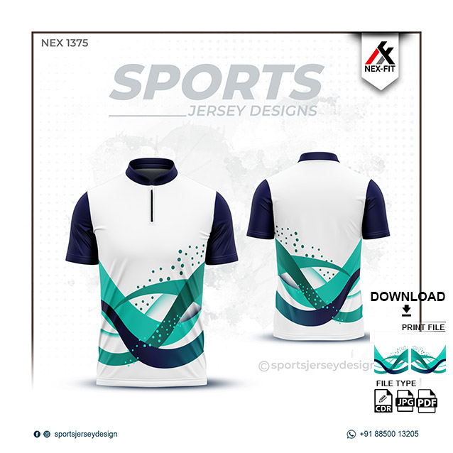 NEX-1375 GREEN WITH WHITE SPORTSWEAR SUBLIMATION JERSEY DESIGN