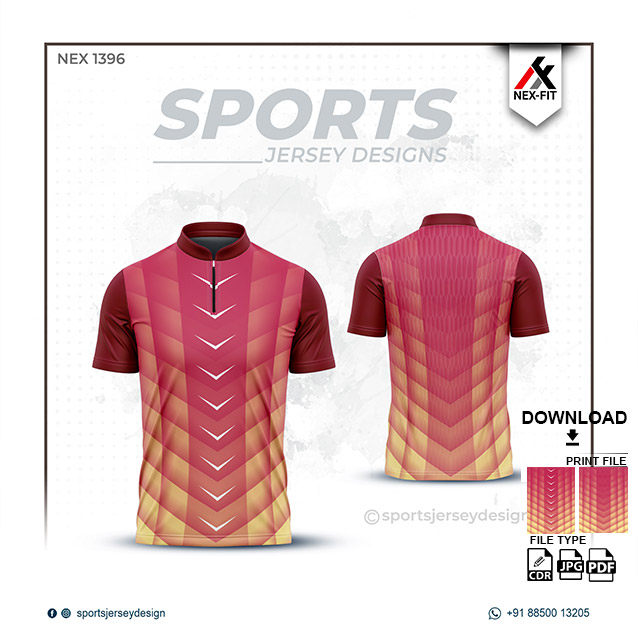 NEX-1396 BROWN WITH WHITE SPORTSWEAR SUBLIMATION JERSEY DESIGN