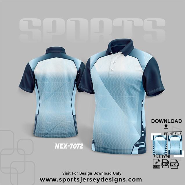NEX-7072 BLUE SPORTSWEAR SUBLIMATION JERSEY DESIGN