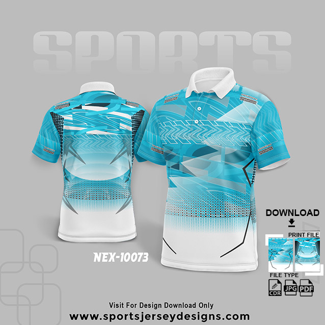 NEX-10073 BLUE WITH WHITE SPORTSWEAR SUBLIMATION JERSEY DESIGN