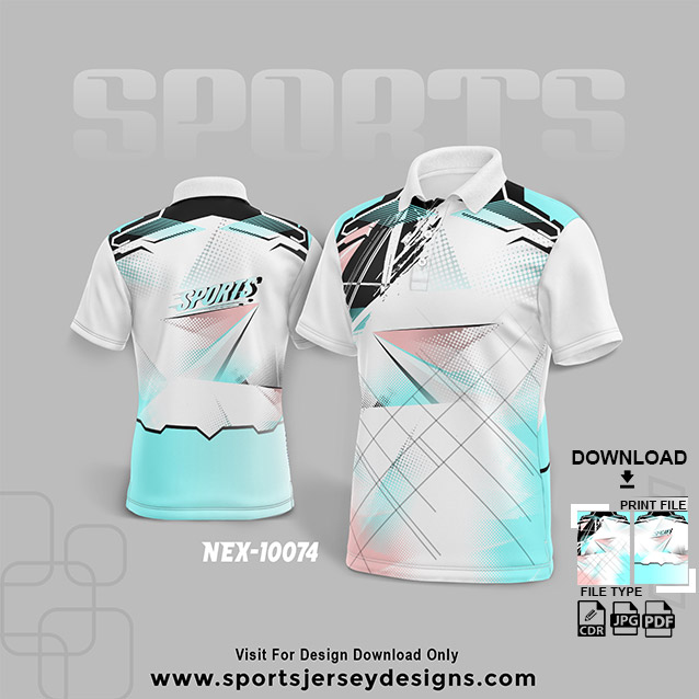 NEX-10074-1 BLUE WITH WHITE SPORTSWEAR SUBLIMATION JERSEY DESIGN