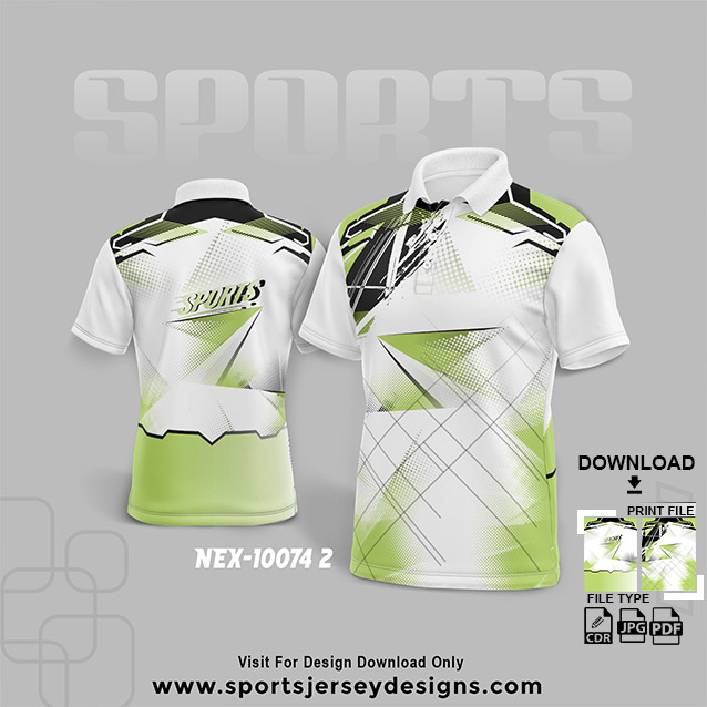 NEX-10074-2 GREEN WITH WHITE SPORTSWEAR SUBLIMATION JERSEY DESIGN