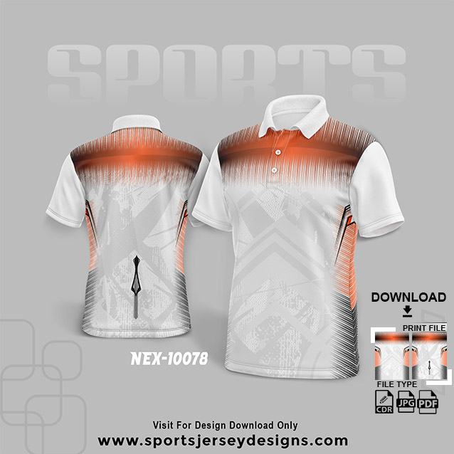 NEX-10078 GRAY WITH WHITE SPORTSWEAR SUBLIMATION JERSEY DESIGN