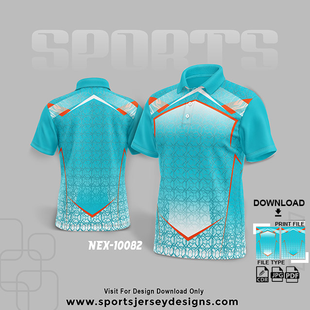 NEX-10082 BLUE WITH WHITE SPORTSWEAR SUBLIMATION JERSEY DESIGN