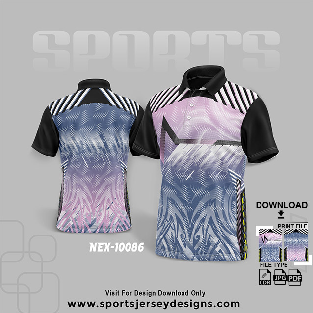 NEX-10086 BLUE WITH PINK SPORTSWEAR SUBLIMATION JERSEY DESIGN