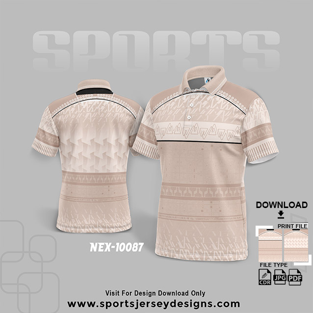 NEX-10087 PEACH WITH WHITE SPORTSWEAR SUBLIMATION JERSEY DESIGN