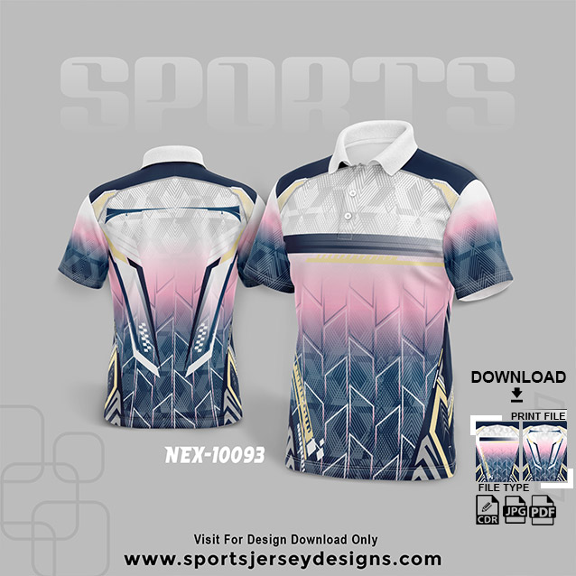 NEX-10093 BLUE WITH WHITE SPORTSWEAR SUBLIMATION JERSEY DESIGN
