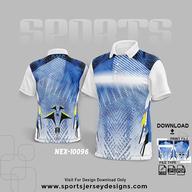 NEX-10096 BLUE WITH WHITE SPORTSWEAR SUBLIMATION JERSEY DESIGN