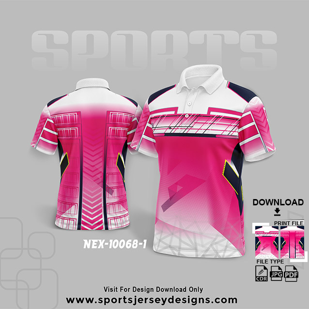 NEX-10099 PINK WITH WHITE SPORTSWEAR SUBLIMATION JERSEY DESIGN