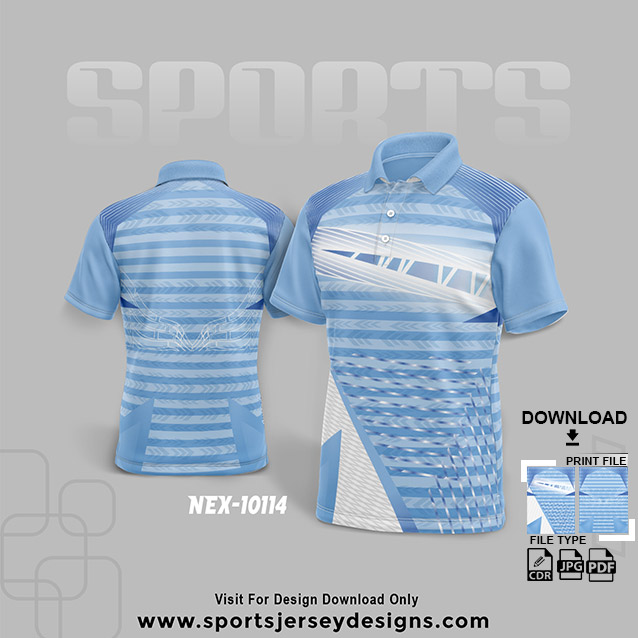 NEX-10114 BLUE WITH WHITE SPORTSWEAR SUBLIMATION JERSEY DESIGN