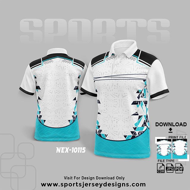 NEX-10115 BLUE WITH WHITE SPORTSWEAR SUBLIMATION JERSEY DESIGN