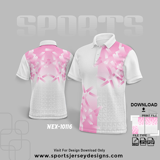NEX-10116 PINK WITH WHITE SPORTSWEAR SUBLIMATION JERSEY DESIGN