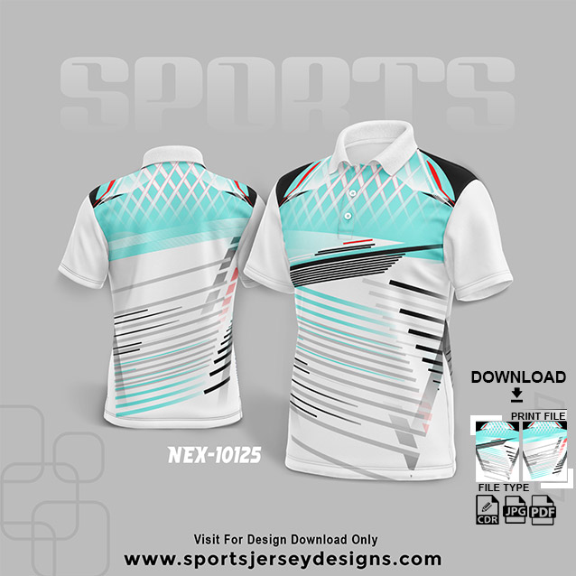 NEX-10125 BLUE WITH WHITE SPORTSWEAR SUBLIMATION JERSEY DESIGN