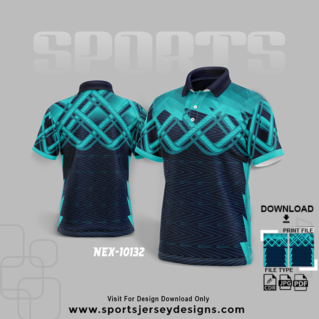 NEX-10132 BLUE WITH BLACK SPORTSWEAR SUBLIMATION JERSEY DESIGN