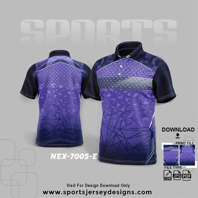 NEX-7005-E PURPLE WITH BLUE SPORTSWEAR SUBLIMATION JERSEY DESIGN
