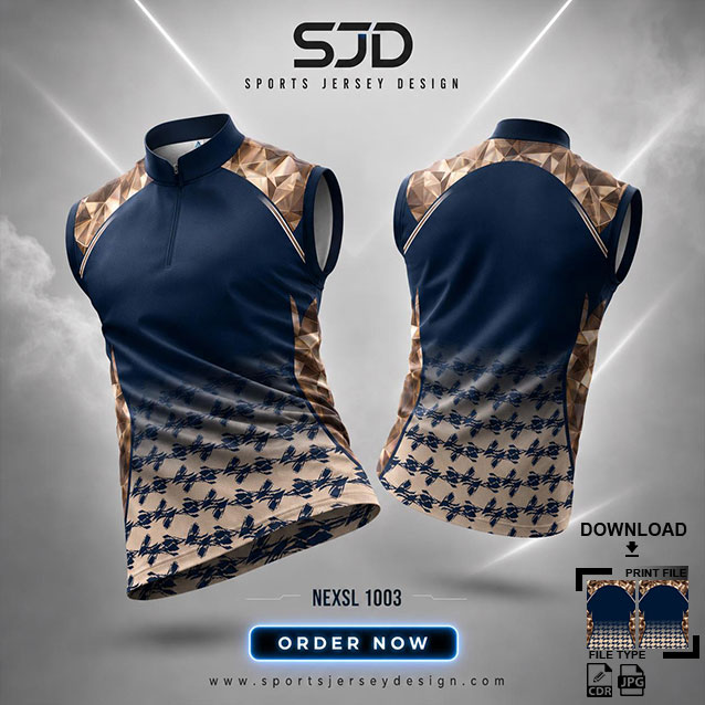 NEXSL-1003 BLUE AND GOLD COMBINATION SPORTSWEAR SUBLIMATION JERSEY DESIGN