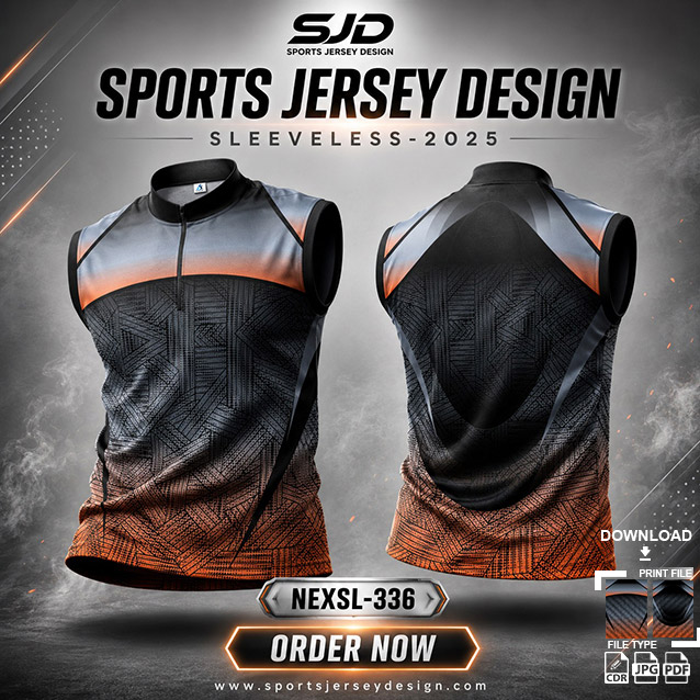 NEXSL-336 GREY AND BROWN COMBINATION SPORTSWEAR SUBLIMATION JERSEY DESIGN
