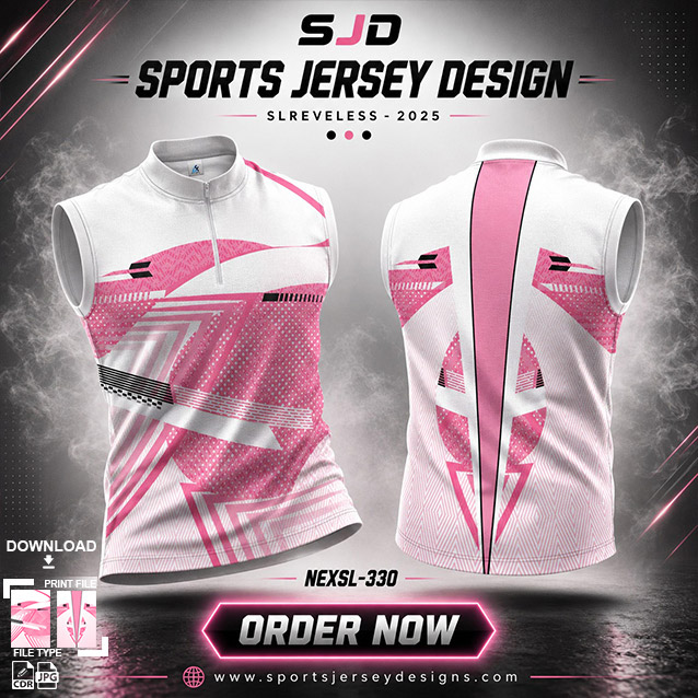 NEXSL-330 PINK AND WHITE COMBINATION SPORTSWEAR SUBLIMATION JERSEY DESIGN