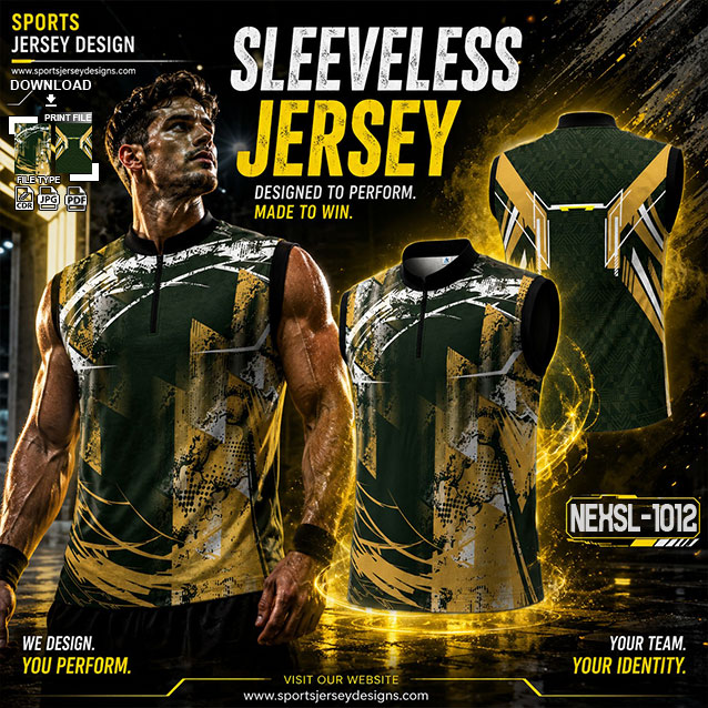 NEXSL-1012 GREEN,YELLOW AND WHITE COMBINATION SPORTSWEAR SUBLIMATION JERSEY DESIGN