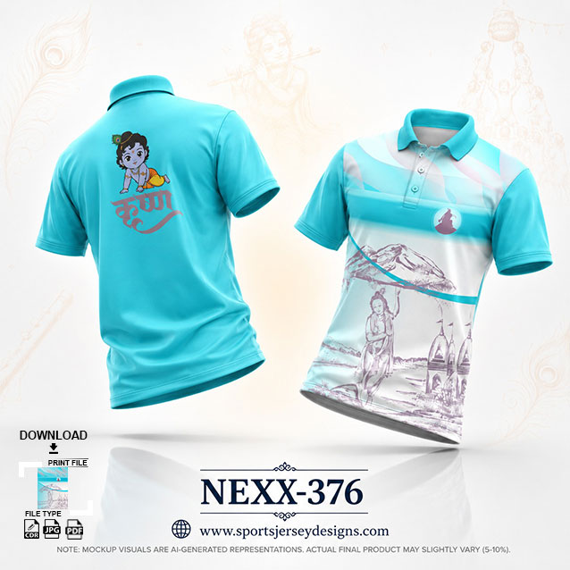 NEXK-BLUE AND WHITE HANDI FESTIVAL JERSEY DESIGN
